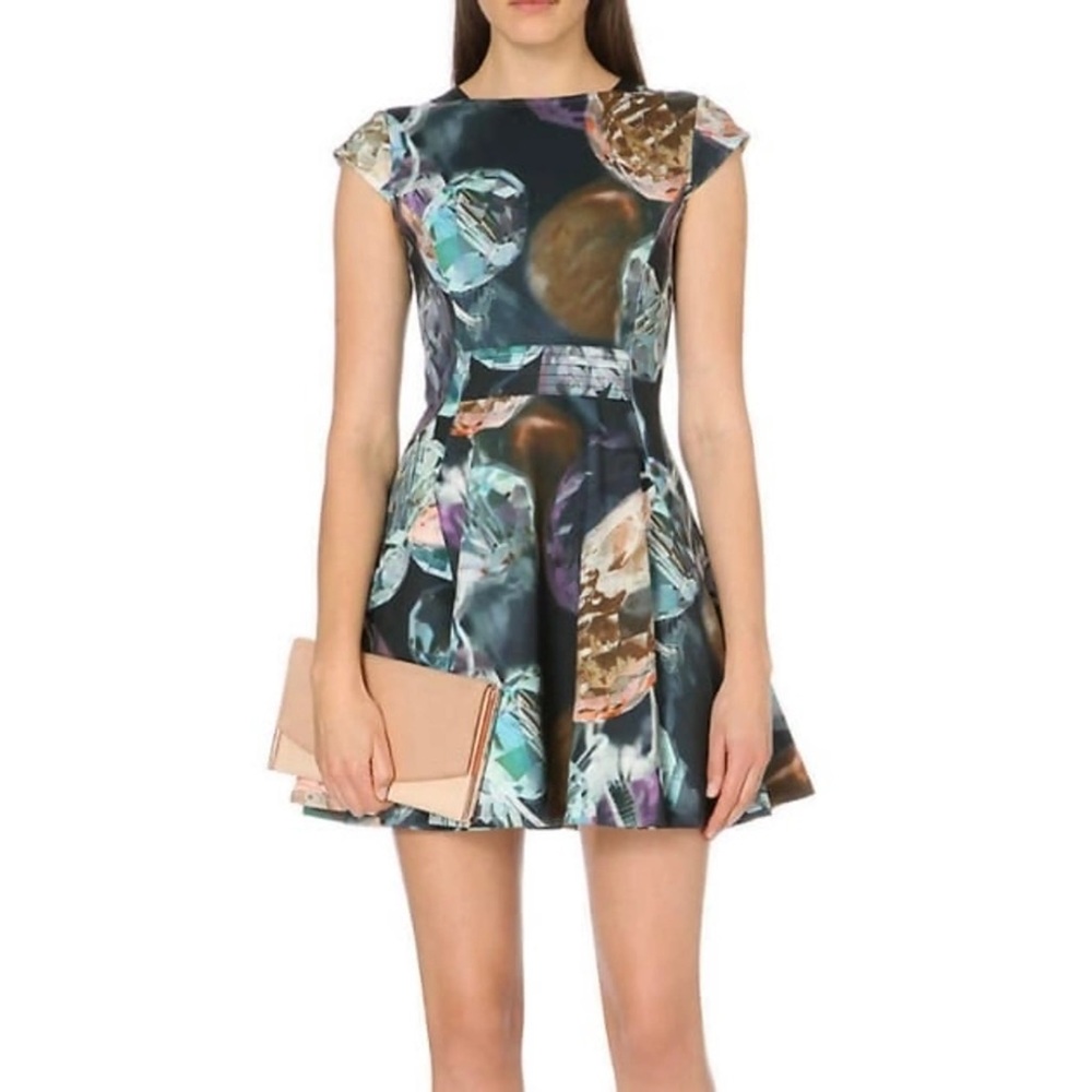 Ted Baker Skater Dress Diamond Print 0